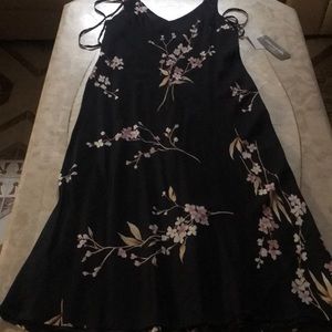 JONES NEW YORK DRESS TUILLERIES  BLK MULT SIZE 12 SILK BRAND NEW